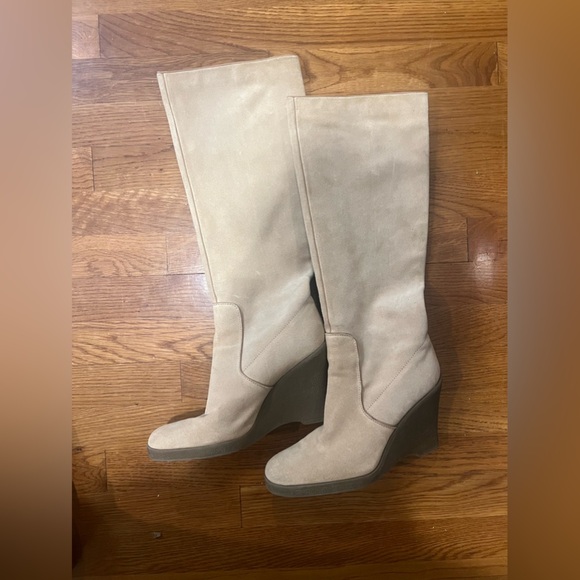 Calvin Klein Solidad suede boots. Cream color 7 medium. NWOT. - Picture 10 of 10